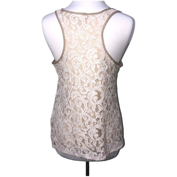 Banana Republic Floral Lace Racerback Tank 12 EUC - Picture 4 of 7